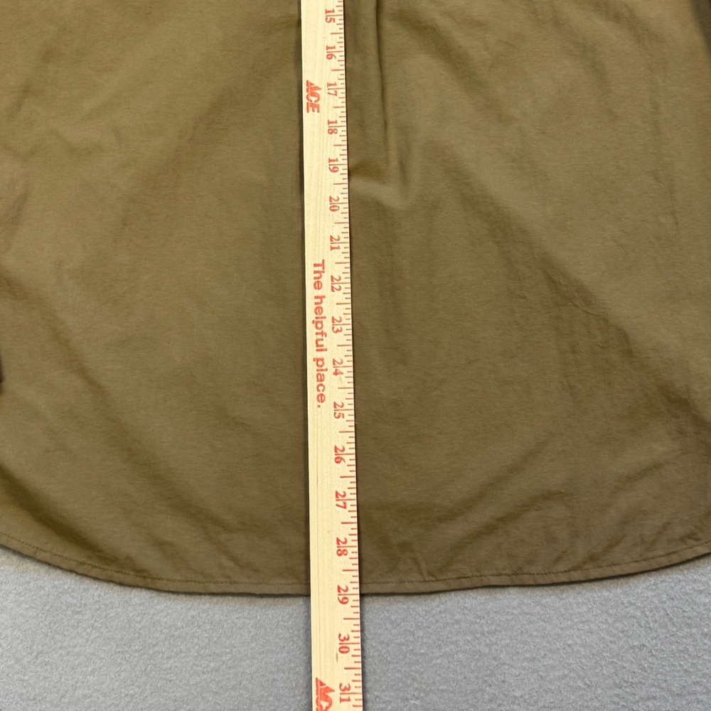 Proof Huckberry Field‎ Shirt Mens M Tan Nylon Snap Buttons Front Utility Hiking - Picture 9 of 10